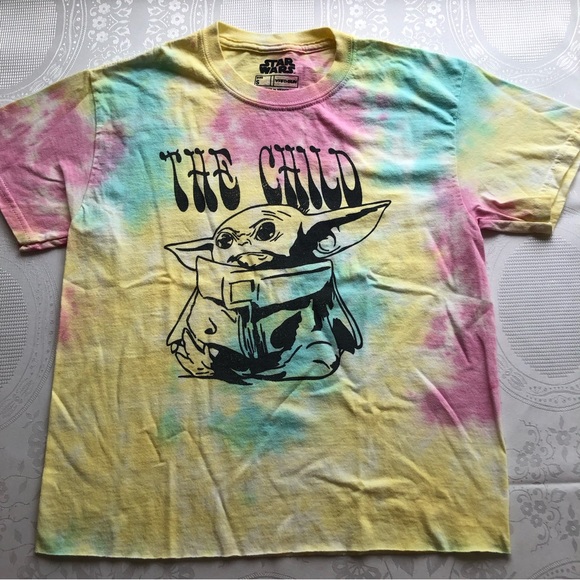 Star Wars Women’s Size S Tie-Dye T-Shirt Short Sleeves “The Child” Printed Tee - Picture 13 of 15